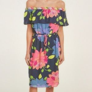 Trina Turk off shoulder floral dress